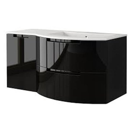 LATOSCANA La Toscana OA53OPT3B Oasi Vanity Sink Top Left Cabinet 2 Drawers Black OA53OPT3B